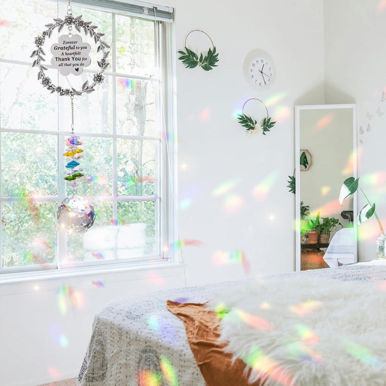 Sun catcher with engraved message