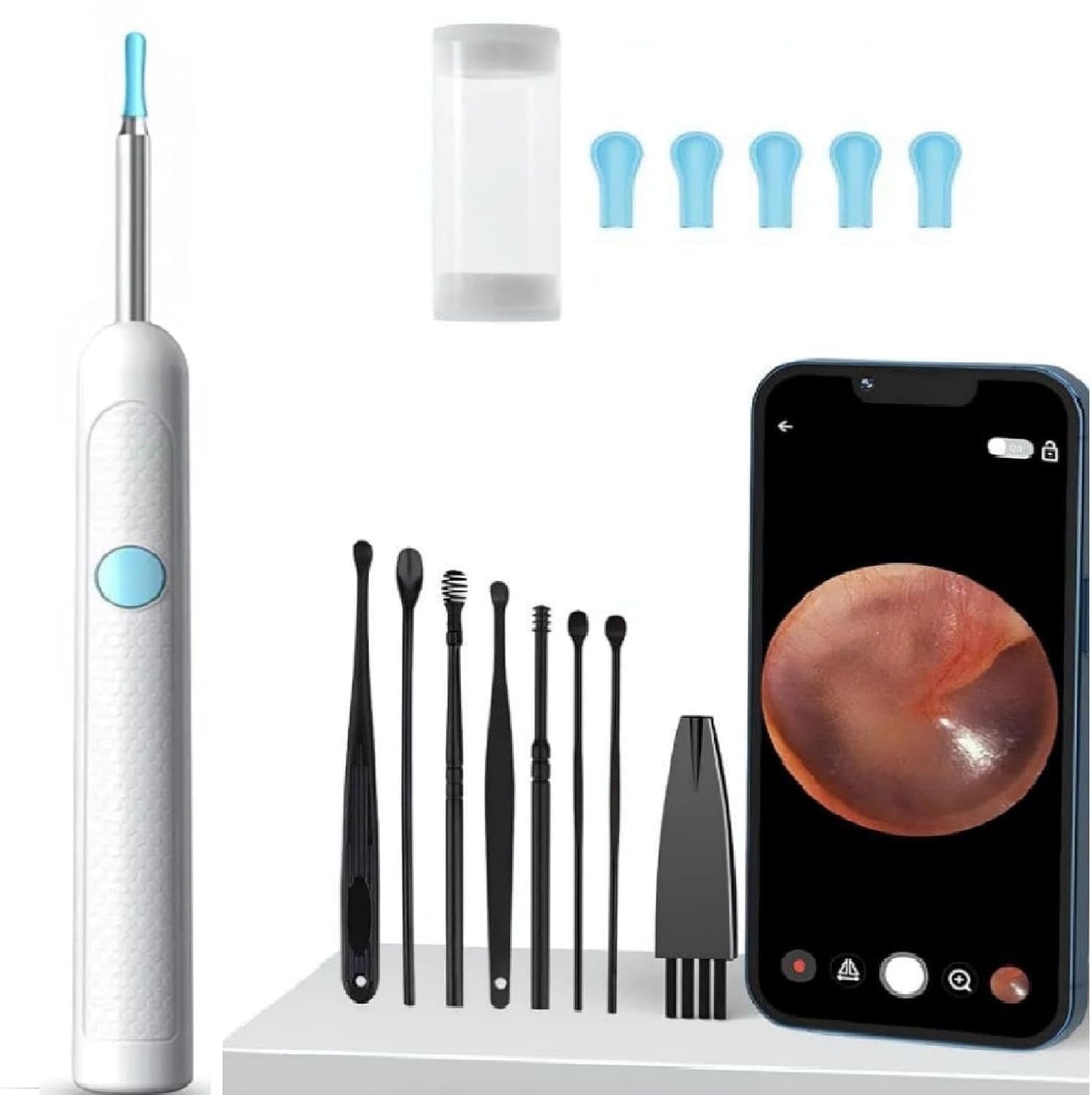 Earwax Removal Tool Kit with HD Camera Wi-Fi Connection
