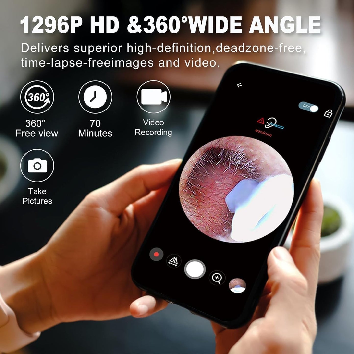 Earwax Removal Tool Kit with HD Camera Wi-Fi Connection