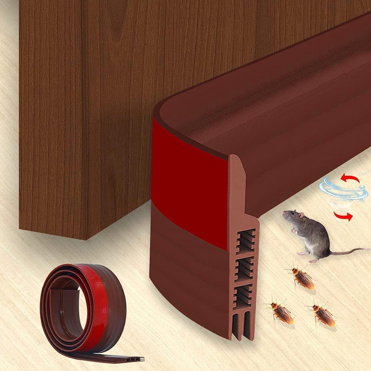 Adhesive Silicone Door Bottom Sealing Strip Rubber Soundproof