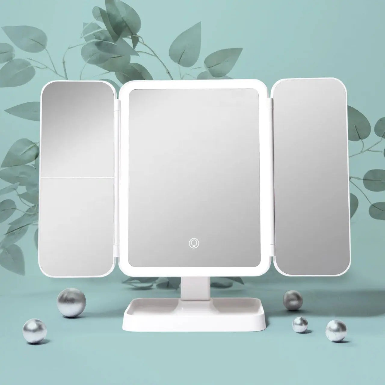 3X Trifold makeup mirror with Adjustable LED lights - FIX IT STORE