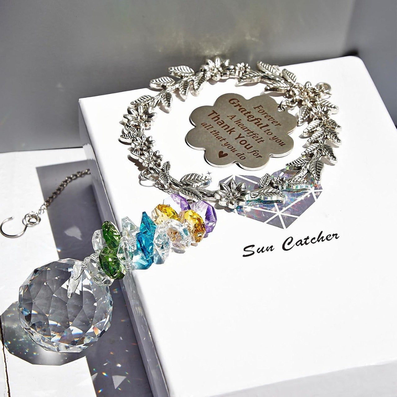 Sun catcher with engraved message