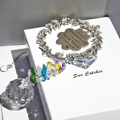 Sun catcher with engraved message