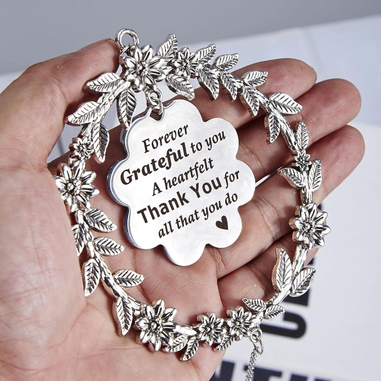 Sun catcher with engraved message