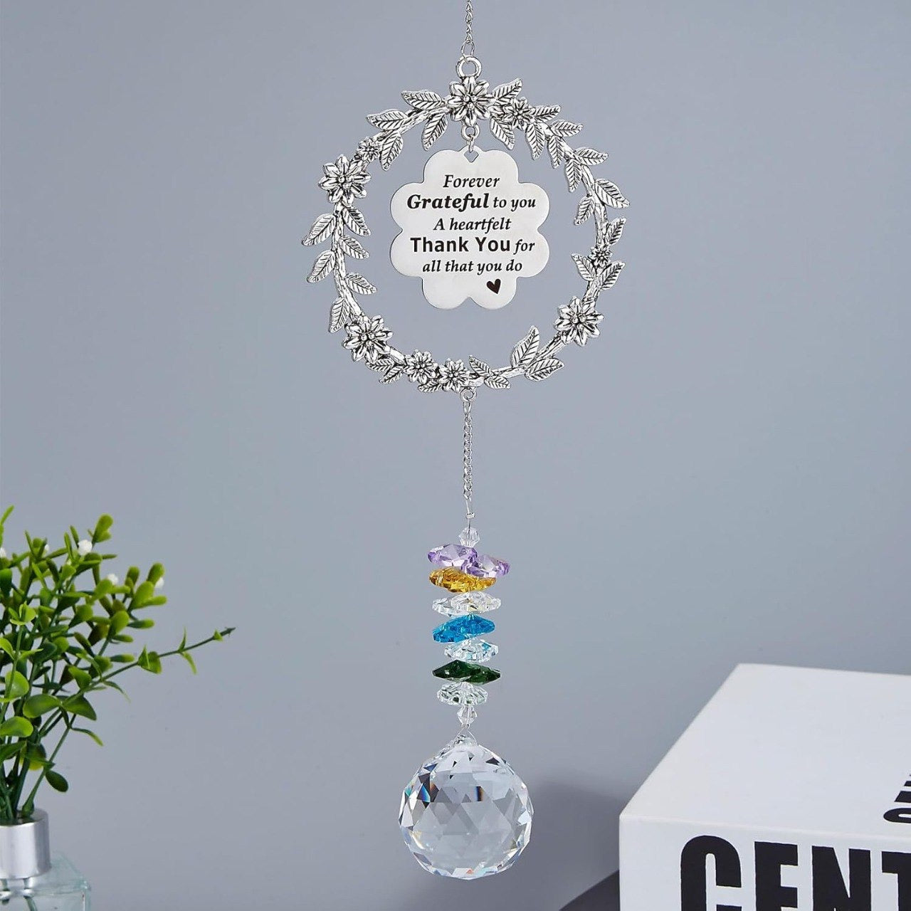 Sun catcher with engraved message