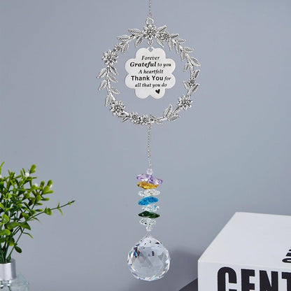 Sun catcher with engraved message