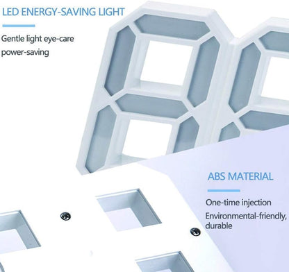 3D LED Digital Wall Clock for Home