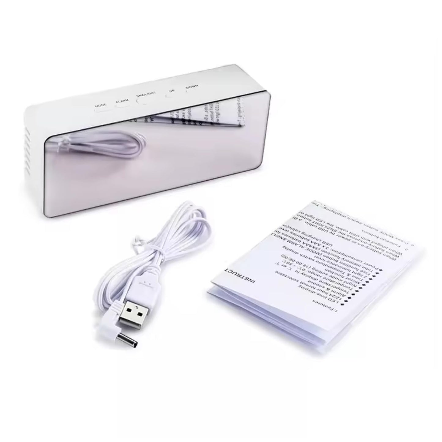Digital LED Mirror Alarm Clock1