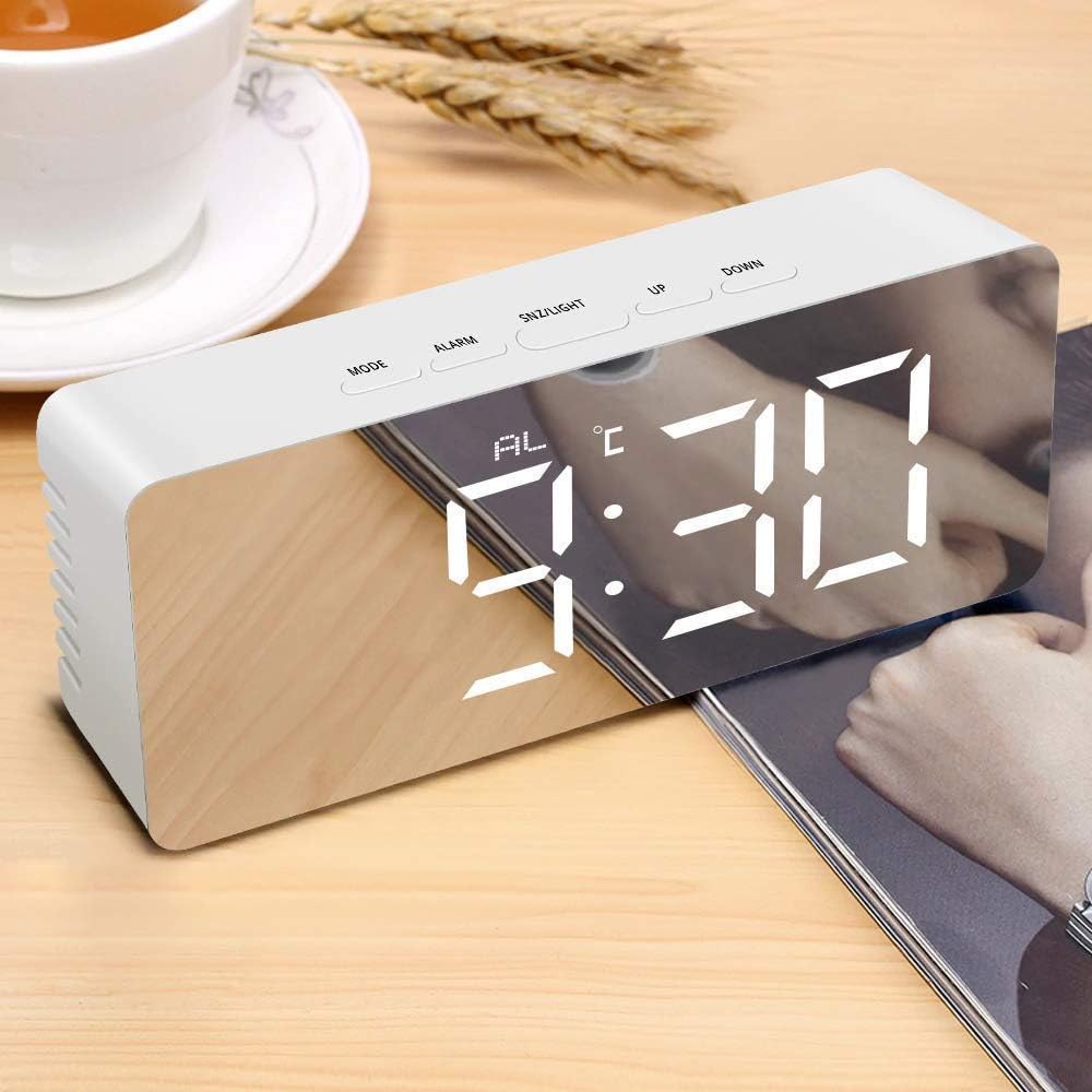 Digital LED Mirror Alarm Clock1