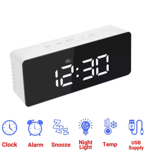 Digital LED Mirror Alarm Clock1