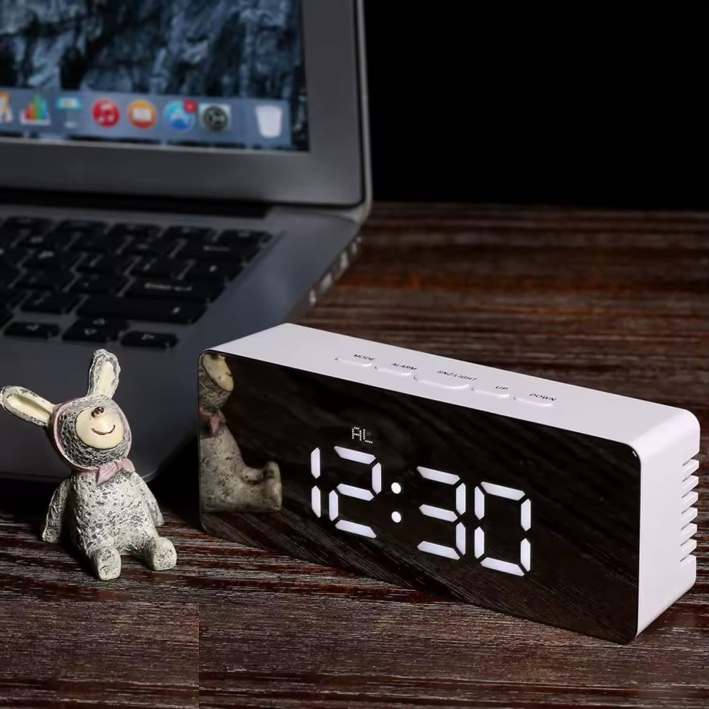 Digital LED Mirror Alarm Clock1